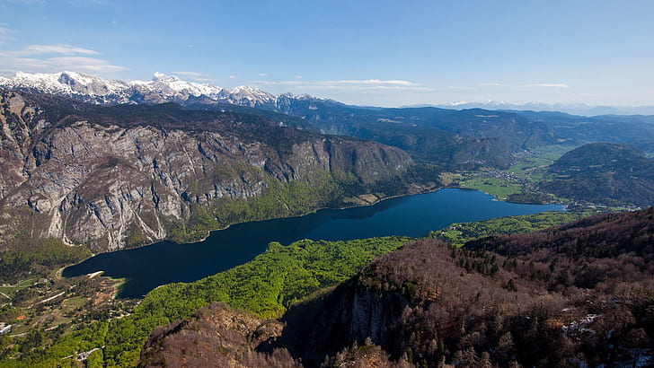 Национален парк Езеро Бохин Триглав Природни красоти в Словения Пейзаж Тапет Hd 1920 × 1080, HD тапет