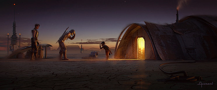 Star Wars, The Mandalorian, serie tv, concept art, Sfondo HD HD wallpaper