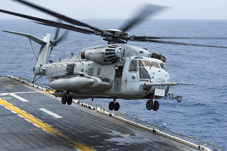 Militära helikoptrar, Sikorsky CH-53 sjöhingst, flygplan, helikopter, transportflygplan, HD tapet