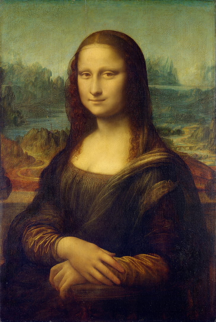 Леонардо да Винчи, Мона Лиза, HD тапет, тапет за телефон