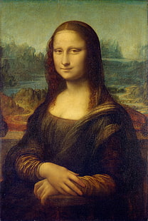 Monalisa przez obraz Leonarda Da Vinci, Mona Lisa, Leonardo da Vinci, Tapety HD HD wallpaper