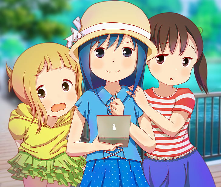 Anime, Mitsuboshi Colors, Kotoha (Mitsuboshi Colors), Sacchan (Mitsuboshi Colors), Yui Akamatsu, Tapety HD