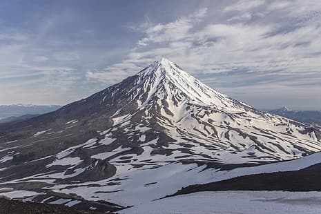 الثلج ، البركان ، كامتشاتكا ، التل ، أفاتشينسكي، خلفية HD HD wallpaper