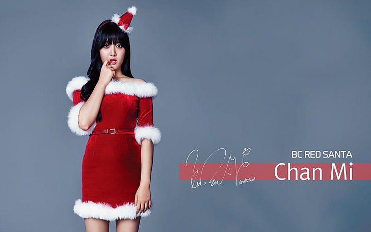 AOA, Коледа, K-pop, Chanmi, HD тапет