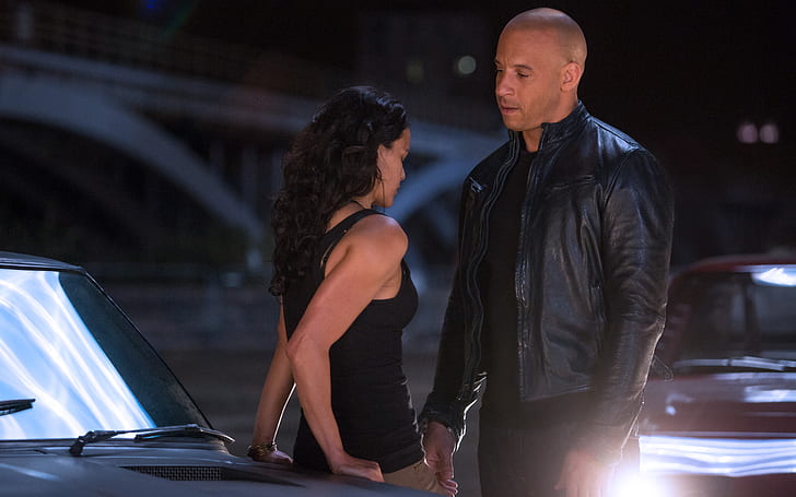Fast Furious 6 Vin Diesel & Michelle Rodriguez, michelle, cepat, geram, diesel, rodriguez, film, Wallpaper HD