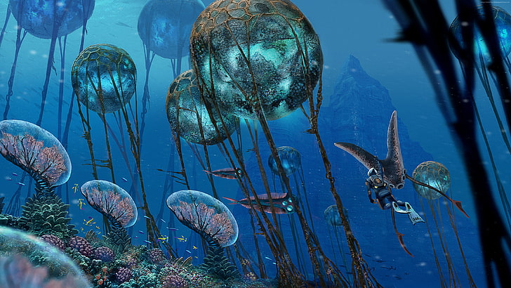 screenshot, 4K, Subnautica, underwater, HD wallpaper