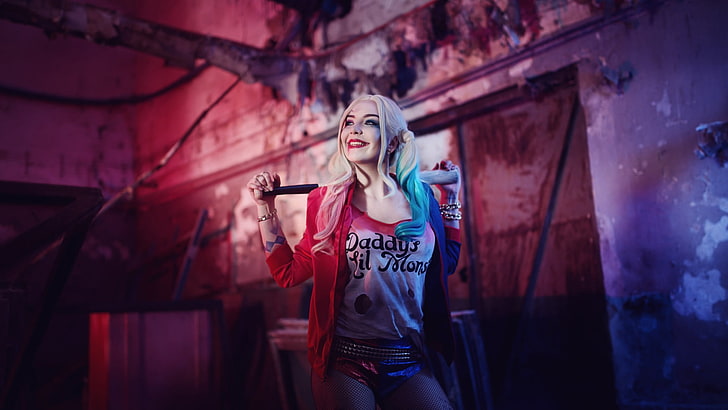Suicide Squad Harley Quinn, cosplay, Harley Quinn, DC Comics, Suicide Squad, Robbie Margot, Margot Robbie, suicide squad suicide squad, HD wallpaper