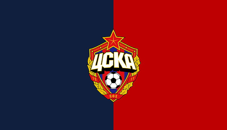 Piłka nożna, PFC CSKA Moscow, godło, logo, Tapety HD
