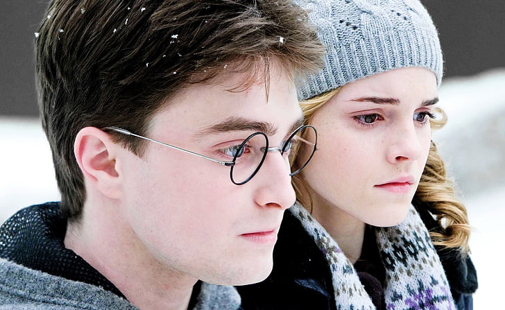 Harry Potter และ Hermione, Emma Watson และ Daniel Radcliff, ภาพยนตร์, Harry Potter, Hermione, วอลล์เปเปอร์ HD