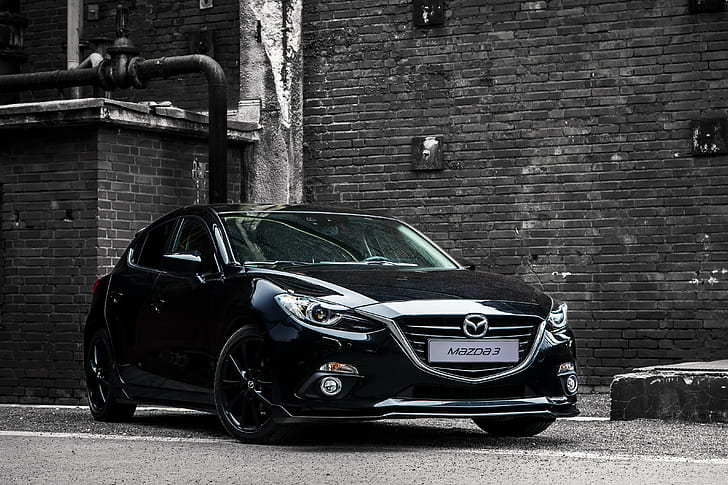 Mazda 3 2015, Sedan, 2015, Black, Mazda, Mazda 3, HD wallpaper