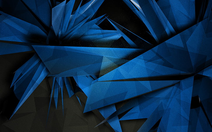 meja kayu hitam dan biru, abstrak, Wallpaper HD