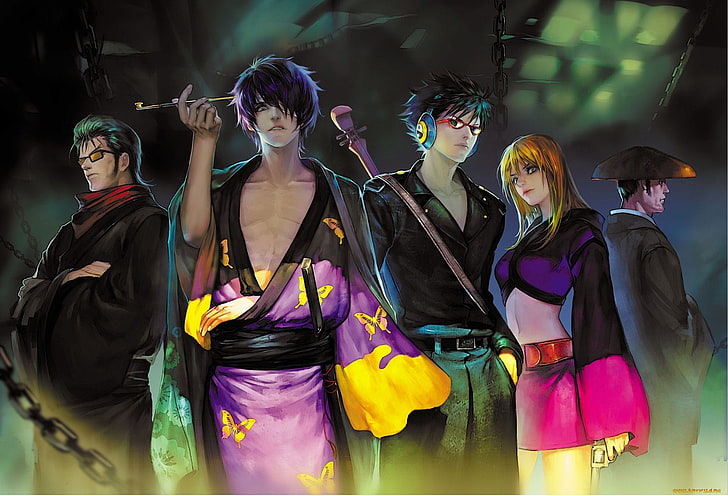 Anime, pareja, niña, grupo, guitarra, kimono, hombre, espada, Fondo de  pantalla HD | Wallpaperbetter