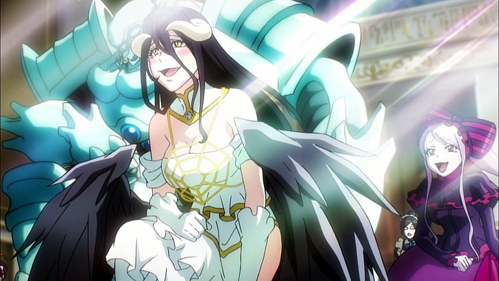 Anime, Overlord, Albedo (Overlord), Cocytus (Overlord), Shalltear Bloodfallen, Tapety HD