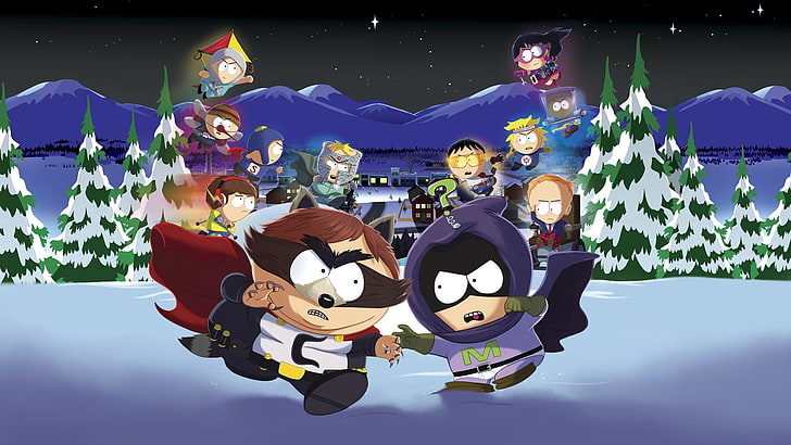 Ilustración de dibujos animados, South Park, los estudios digitales fracturados pero enteros de South Park, Fondo de pantalla HD