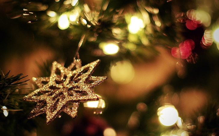 decorazioni di fiocchi di neve grigi, ornamenti di Natale, Natale, Sfondo HD