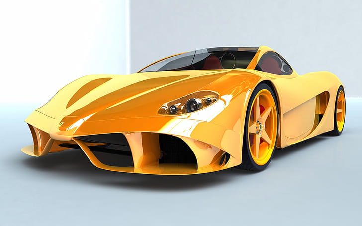 Ferrari gelb, Ferrari, gelb, HD-Hintergrundbild