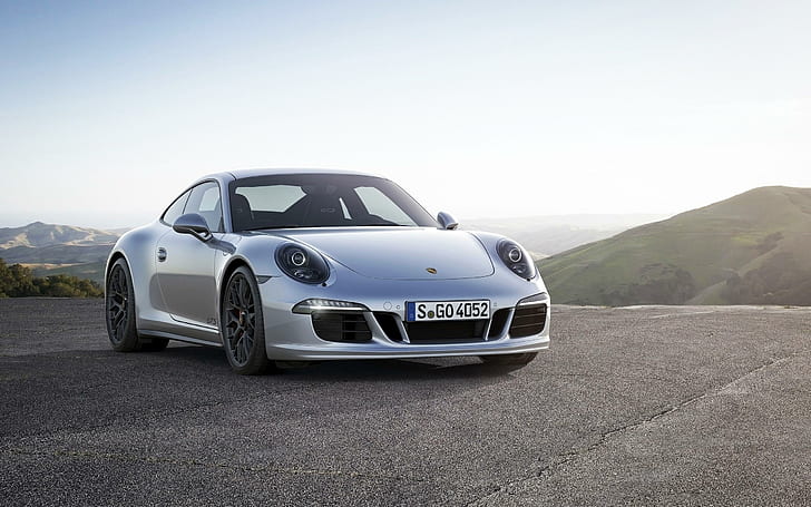 2015 Porsche 911 Carrera GTS 4 Coupe, sport sports abu-abu, coupe, porsche, carrera, 2015, mobil, Wallpaper HD