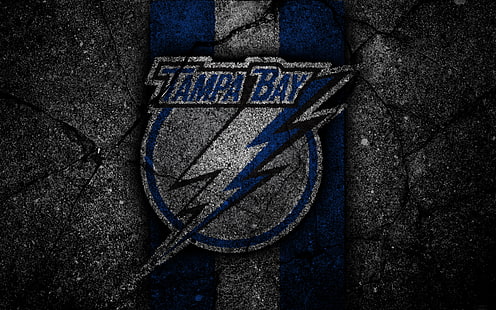 Hockey, Tampa Bay Lightning, emblema, logotipo, NHL, Fondo de pantalla HD HD wallpaper