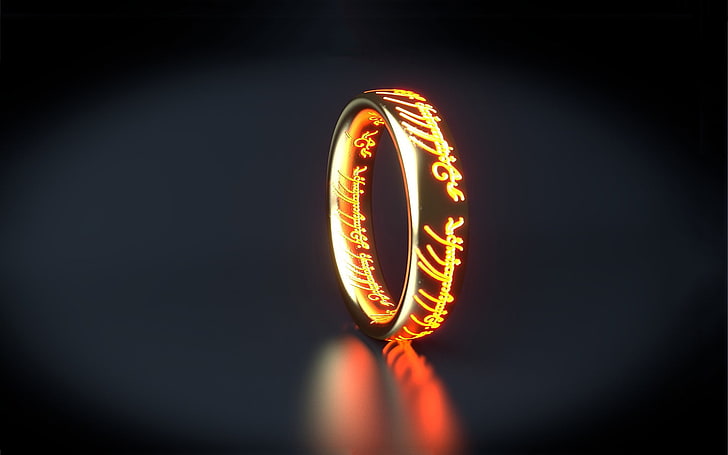anillo de bodas de color dorado, anillos, El señor de los anillos, Fondo de pantalla HD