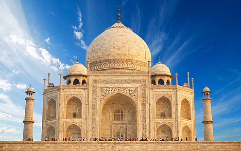 Taj Mahal, Indien, taj mahal, tempel, slott, monument, Taj Mahal, Indien, Agra, Uttar, Pradesh, Taj Mahal, HD tapet HD wallpaper