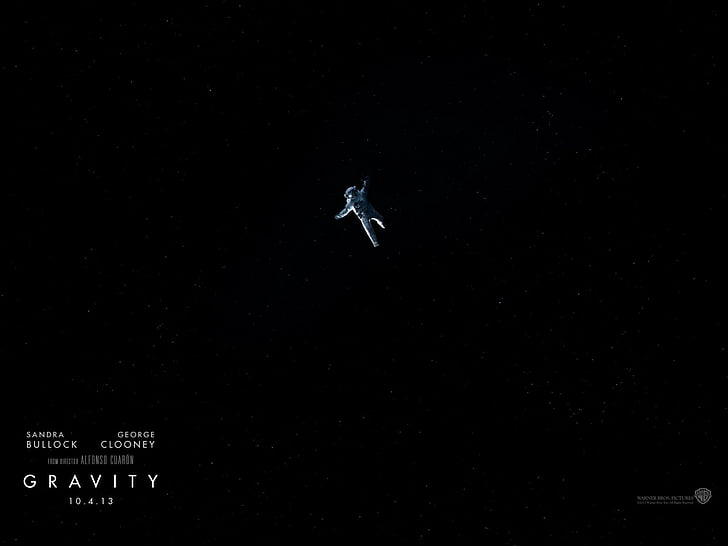 astronaut, drama, gravity, poster, sci fi, space, thriller, HD wallpaper