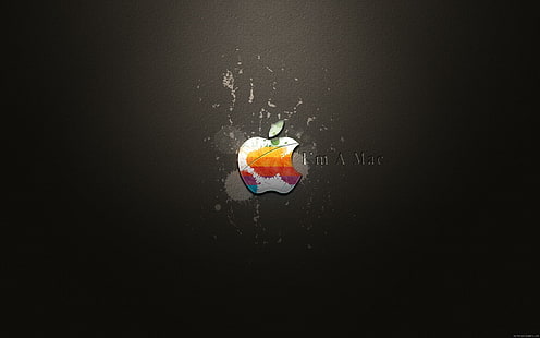 Ben bir mac, elma logosu, mac, elma, logo, marka, HD masaüstü duvar kağıdı HD wallpaper
