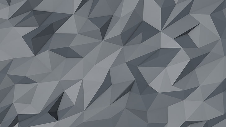 white and black area rug, low poly, poly, digital art, HD wallpaper