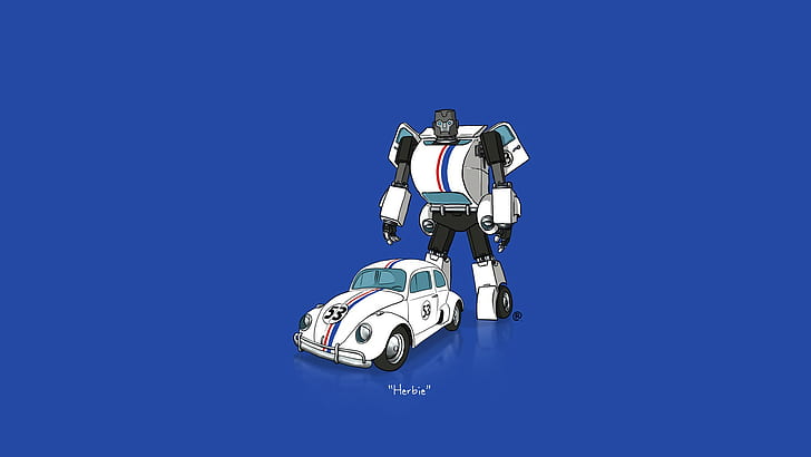 Auto, Transformers, Minimalismus, Herbie, HD-Hintergrundbild