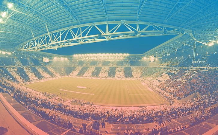 campo in erba verde, Juventus, calcio, squadre di calcio, stadio, sport, Sfondo HD