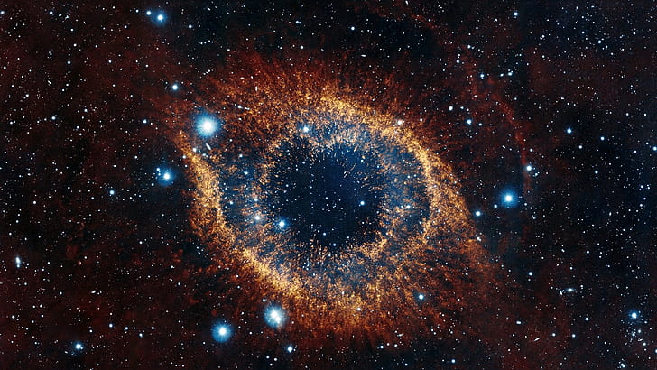helix nebula, latar belakang ruang, bintang, ledakan, kecemerlangan, Unduh 1920x1080 helix nebula, Wallpaper HD