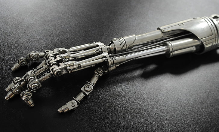 black and gray clarinet with case, movies, Terminator, endoskeleton, cyborg, HD wallpaper