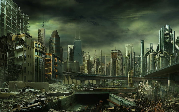 apokalyptisch, dystopisch, futuristisch, HD-Hintergrundbild