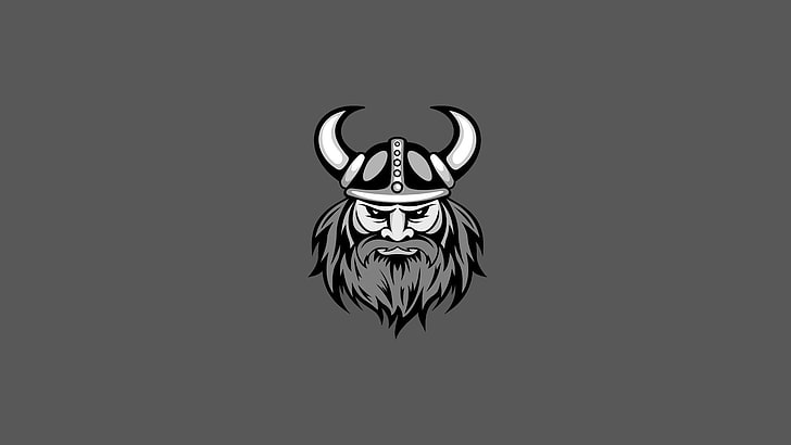 Minnesota Vikings logosu, minimalizm, vektör, Vikingler, HD masaüstü duvar kağıdı
