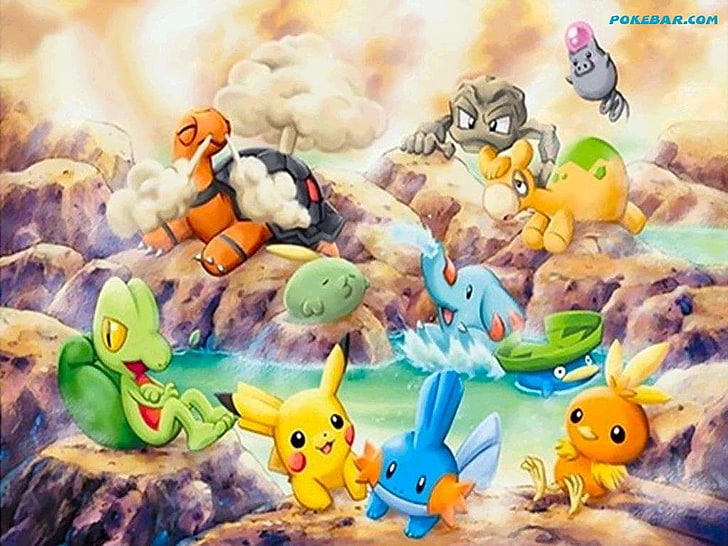 Wallpaper karakter Pokemon, Pokemon, Pikachu, Wallpaper HD
