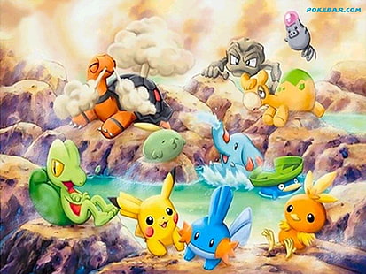 Pokemon karakterleri duvar kağıdı, Pokémon, Pikachu, HD masaüstü duvar kağıdı HD wallpaper