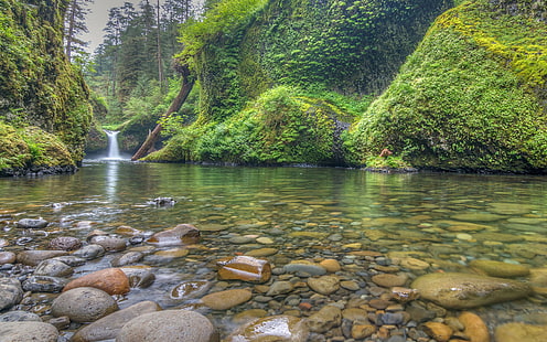 Columbia River Gorge Punchbowl Falls Waterfalls Stones Rivers Usa 4k Wallpapers Hd & 8k Images For Desktop and Mobile 1920 × 1200, Fond d'écran HD HD wallpaper