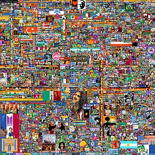  pixelwar, reddit place, reddit, HD wallpaper HD wallpaper