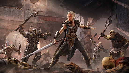 illustrazione dell'applicazione di gioco, Shadow of Mordor, Middle Earth, Middle-earth: Shadow of Mordor, videogiochi, Sfondo HD HD wallpaper