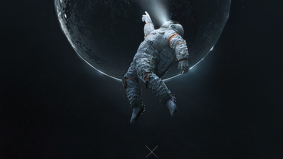 Научная фантастика, астронавт, HD обои HD wallpaper