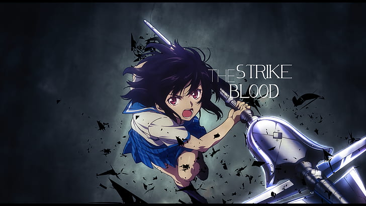 аниме момичета, Strike the Blood, Химераги Юкина, HD тапет