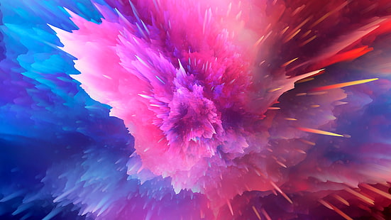Colorful Paint Splash 4K, สีสัน, สี, สแปลช, วอลล์เปเปอร์ HD HD wallpaper