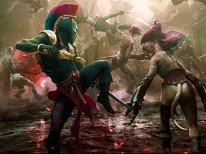 papier peint de guerre des trolls et des chevaliers, Eldar, Warhammer 40,000, Fond d'écran HD HD wallpaper