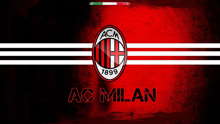1899 Logo AC Milan, AC Milan, sport, kluby piłkarskie, Włochy, piłka nożna, Tapety HD