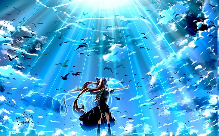Anime Anime Girls Air Stars, HD-Hintergrundbild