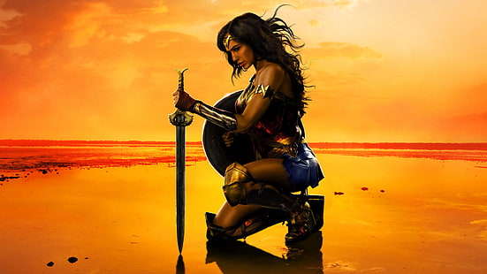 ภาพประกอบ Wonder Woman, Wonder Woman, Gal Gadot, DC Comics, วอลล์เปเปอร์ HD HD wallpaper