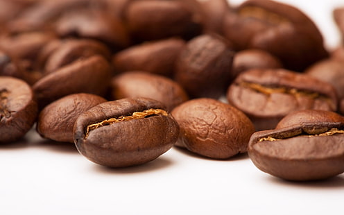 Kaffeebohnen, Kaffee, Kaffeebohnen, Oberfläche, HD-Hintergrundbild HD wallpaper