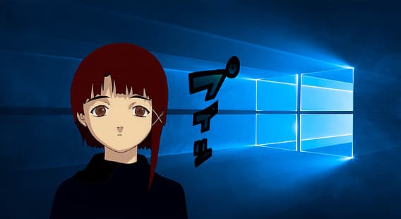 Serial Experiments Lain, Windows 10, Lain Iwakura, วอลล์เปเปอร์ HD HD wallpaper