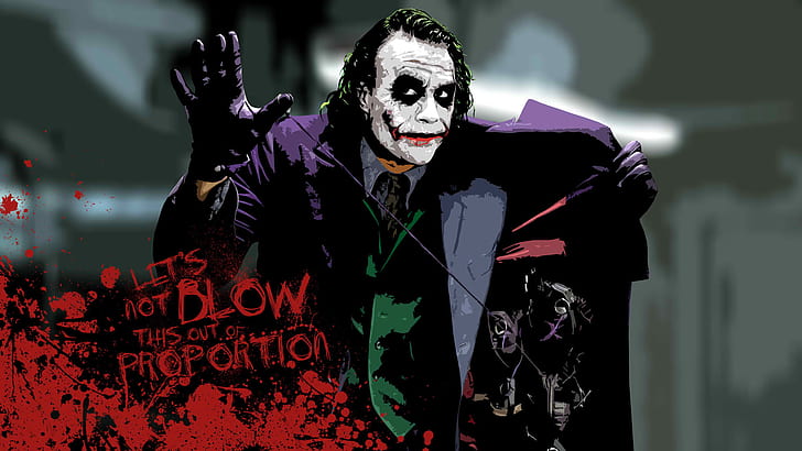 Batman The Dark Knight Joker HD, ภาพยนตร์, ความมืด, แบทแมน, อัศวิน, โจ๊กเกอร์, วอลล์เปเปอร์ HD