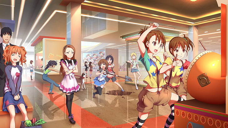 Anime, The iDOLM@STER Cinderella Girls, Ami Futami, Hibiki Ganaha, Iori Minase, Mami Futami, Rin Shibuya, Uzuki Shimamura, Yayoi Takatsuki, HD wallpaper