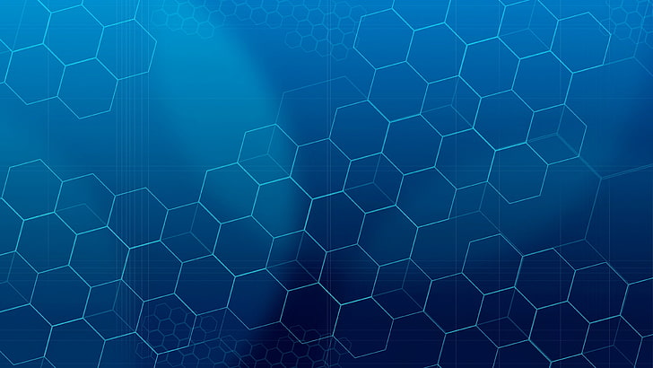 blue, water, network, hexagon, honeycomb, line, sky, pattern, net, turquoise, HD wallpaper